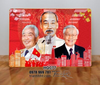 Tranh Bác Hồ Bác Giáp Bác Trọng HQC77