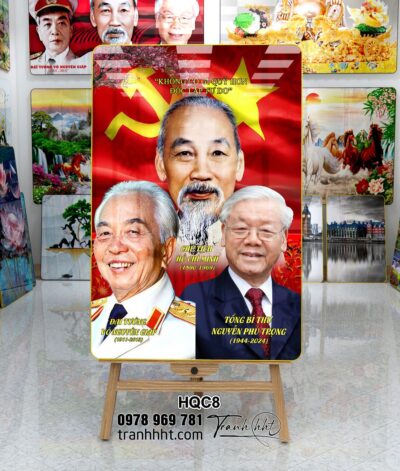 Tranh Bác Hồ Bác Giáp Bác Trọng HQC8