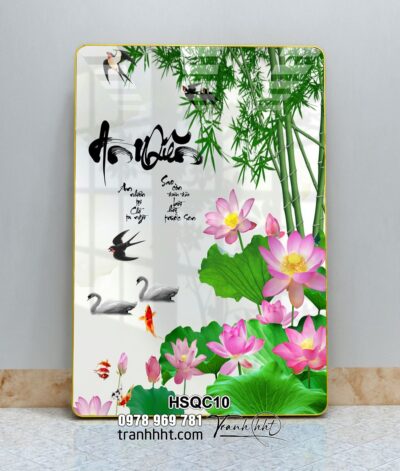 Tranh Hoa Sen Cá Chép HSQC10