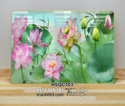 Tranh Hoa Sen Cá Chép HSQC103