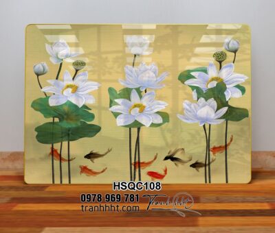 Tranh Hoa Sen Cá Chép HSQC108