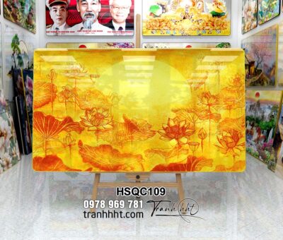 Tranh Hoa Sen Cá Chép HSQC109