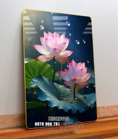 Tranh Hoa Sen Cá Chép HSQC115