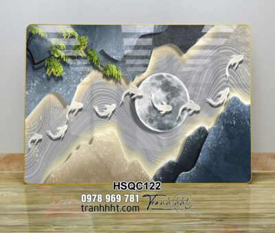 Tranh Hoa Sen Cá Chép HSQC122
