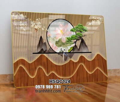 Tranh Hoa Sen Cá Chép HSQC124