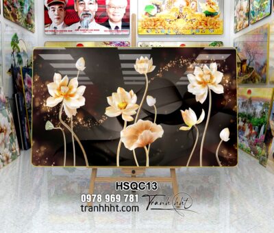 Tranh Hoa Sen Cá Chép HSQC13