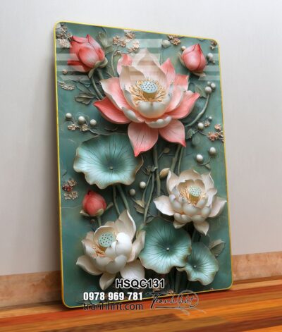 Tranh Hoa Sen Cá Chép HSQC131