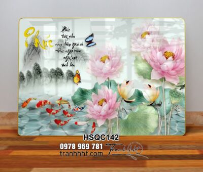 Tranh Hoa Sen Cá Chép HSQC142