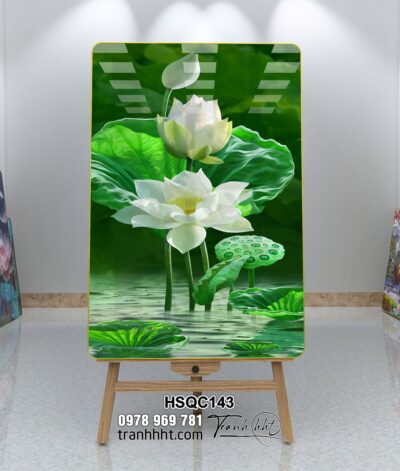 Tranh Hoa Sen Cá Chép HSQC143