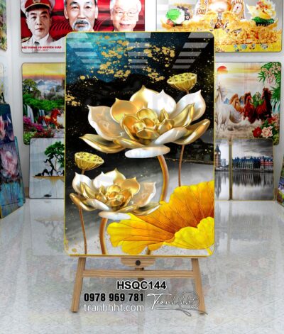 Tranh Hoa Sen Cá Chép HSQC144