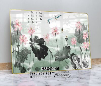 Tranh Hoa Sen Cá Chép HSQC146