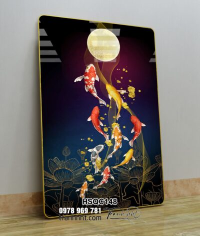 Tranh Hoa Sen Cá Chép HSQC148