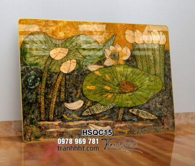 Tranh Hoa Sen Cá Chép HSQC15