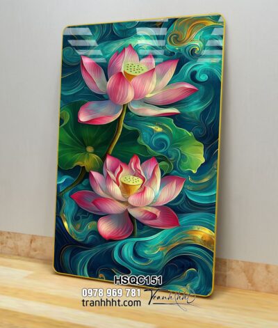 Tranh Hoa Sen Cá Chép HSQC151