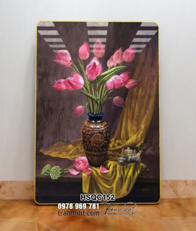 Tranh Hoa Sen Cá Chép HSQC152