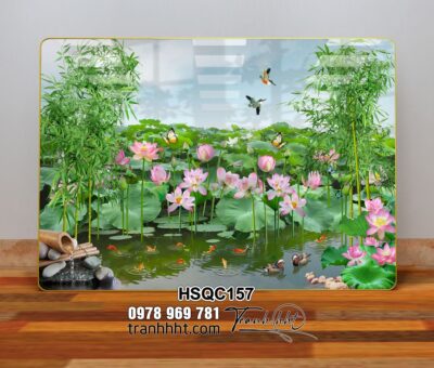 Tranh Hoa Sen Cá Chép HSQC157