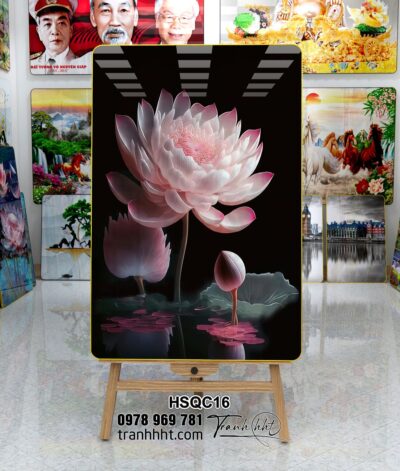 Tranh Hoa Sen Cá Chép HSQC16