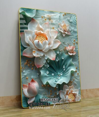 Tranh Hoa Sen Cá Chép HSQC160