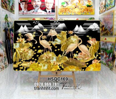 Tranh Hoa Sen Cá Chép HSQC169