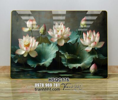 Tranh Hoa Sen Cá Chép HSQC176