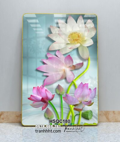 Tranh Hoa Sen Cá Chép HSQC180