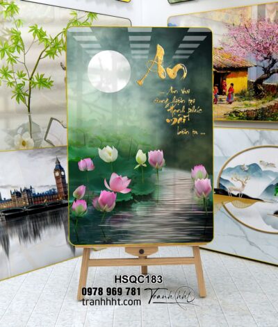 Tranh Hoa Sen Cá Chép HSQC183