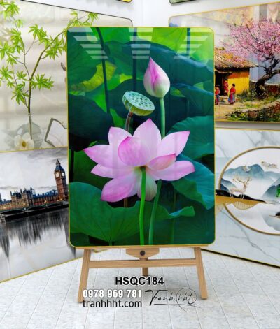 Tranh Hoa Sen Cá Chép HSQC184