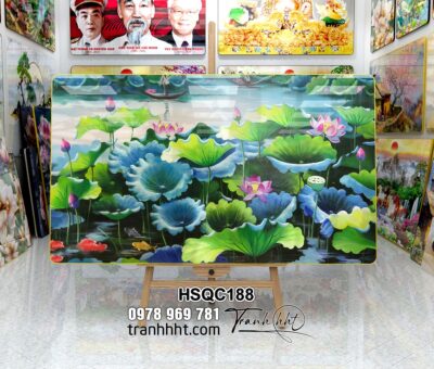 Tranh Hoa Sen Cá Chép HSQC188