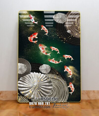 Tranh Hoa Sen Cá Chép HSQC191