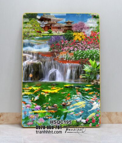 Tranh Hoa Sen Cá Chép HSQC195