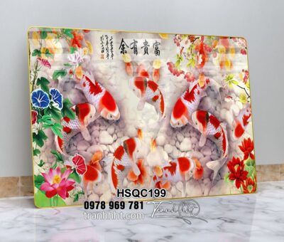 Tranh Hoa Sen Cá Chép HSQC199
