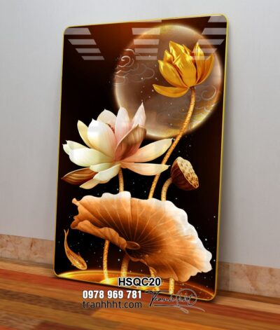 Tranh Hoa Sen Cá Chép HSQC20