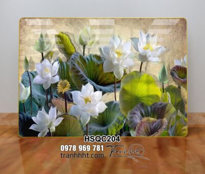 Tranh Hoa Sen Cá Chép HSQC204