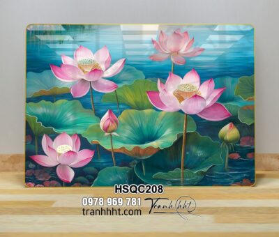 Tranh Hoa Sen Cá Chép HSQC208
