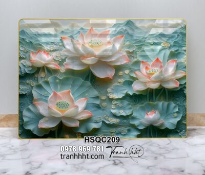 Tranh Hoa Sen Cá Chép HSQC209