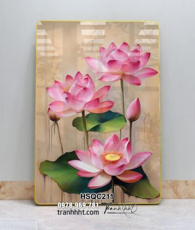 Tranh Hoa Sen Cá Chép HSQC211