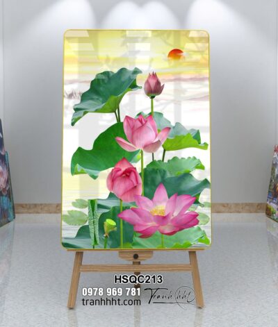 Tranh Hoa Sen Cá Chép HSQC213