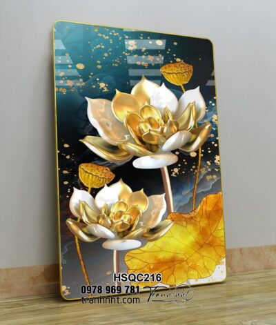 Tranh Hoa Sen Cá Chép HSQC216