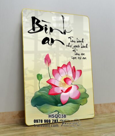 Tranh Hoa Sen Cá Chép HSQC38