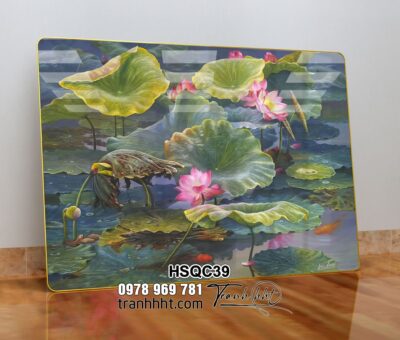 Tranh Hoa Sen Cá Chép HSQC39