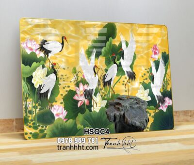 Tranh Hoa Sen Cá Chép HSQC4
