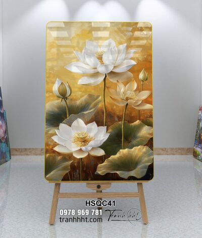 Tranh Hoa Sen Cá Chép HSQC41