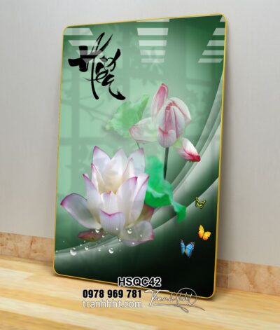 Tranh Hoa Sen Cá Chép HSQC42