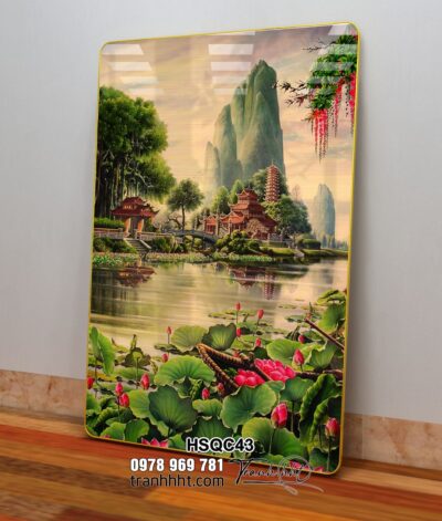 Tranh Hoa Sen Cá Chép HSQC43