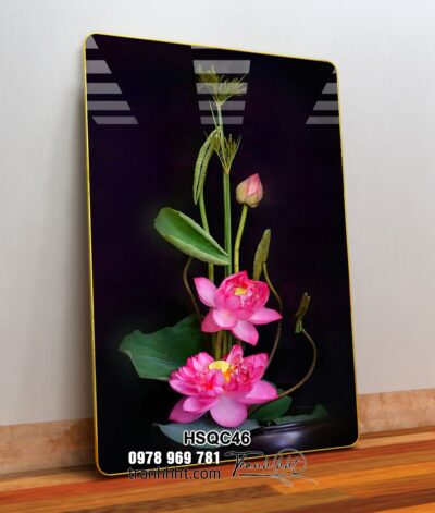 Tranh Hoa Sen Cá Chép HSQC46