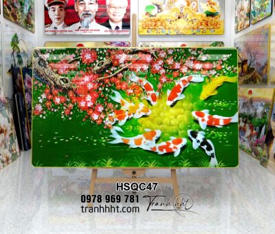 Tranh Hoa Sen Cá Chép HSQC47