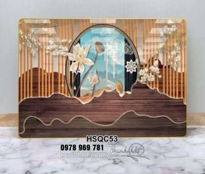 Tranh Hoa Sen Cá Chép HSQC53