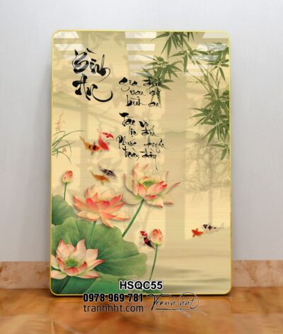 Tranh Hoa Sen Cá Chép HSQC55