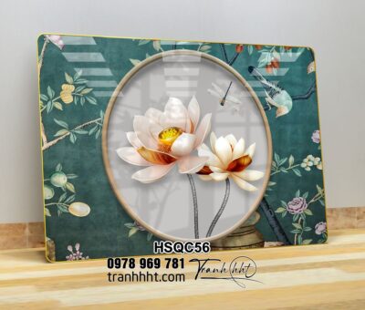 Tranh Hoa Sen Cá Chép HSQC56