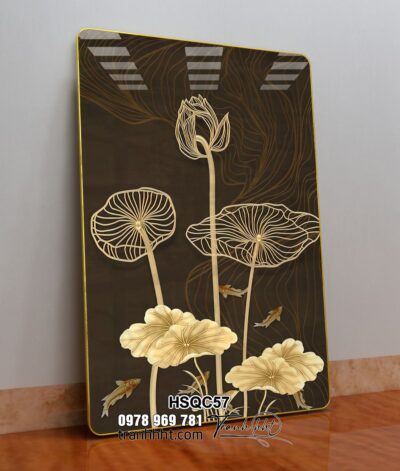 Tranh Hoa Sen Cá Chép HSQC57